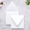 50 PCS/Pack Square Envelopes, Euro Flap White Envelopes