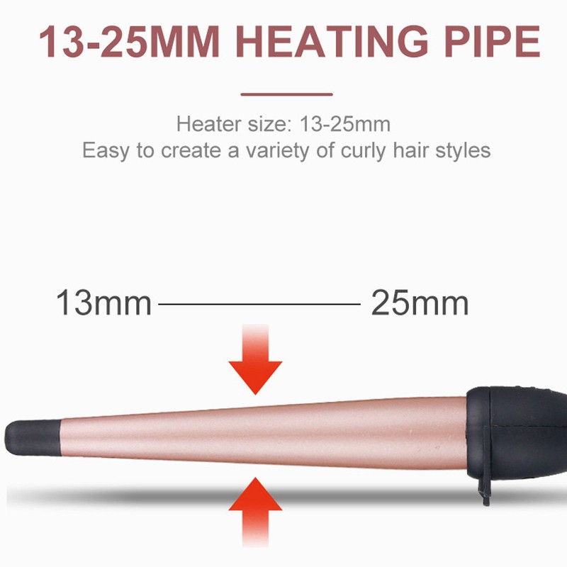 Hair Curler Electric LCD Ceramic Hair Curling Wand Rod Cone