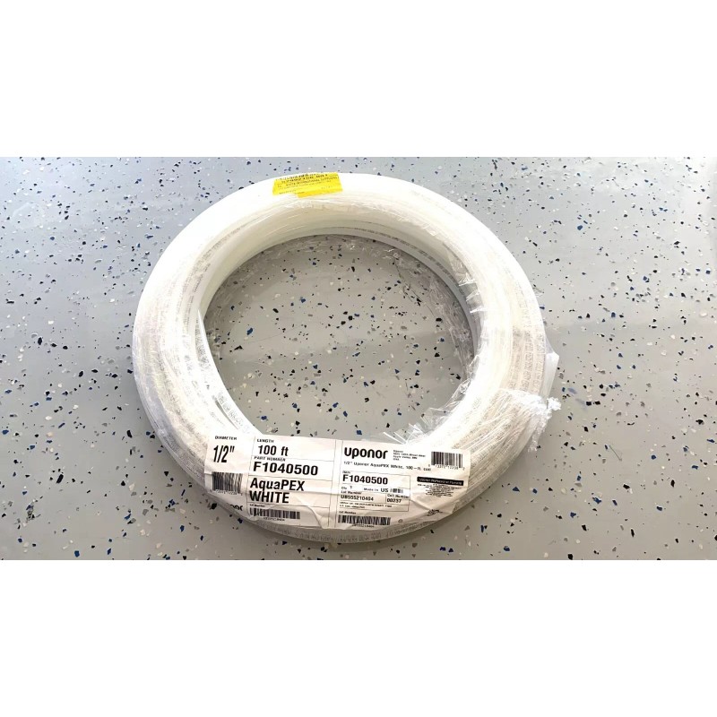 Uponor Wirsbo F1040500 AquaPEX White Tubing 100 Ft Coil (PEXa)