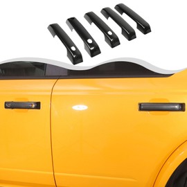 HTHE Carbon Fiber Car Door Handle Cover Protector Outer Exterior Door Handle Covers Compatible with Ford Bronco 2021 2022 2023 2024 Exterior Accessories (5Pcs/Set,ABS)