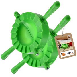 KADAX Dumpling Maker, Red/Green Mould for Dumpling and Ravioli, Pierogi Maker, Dumpling Cutters, Manual Dumpling Maker Machine (Green 2 Pieces)