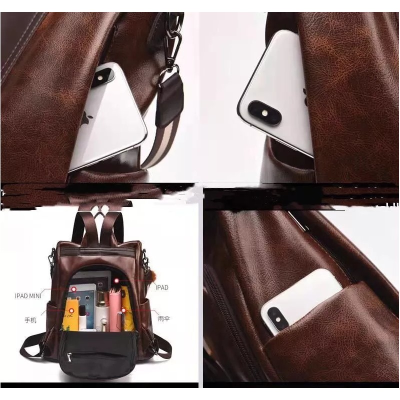 Yuqing Bolsa Mochila Moda Mujer Tipo Piel Super Calidad Antirrobo