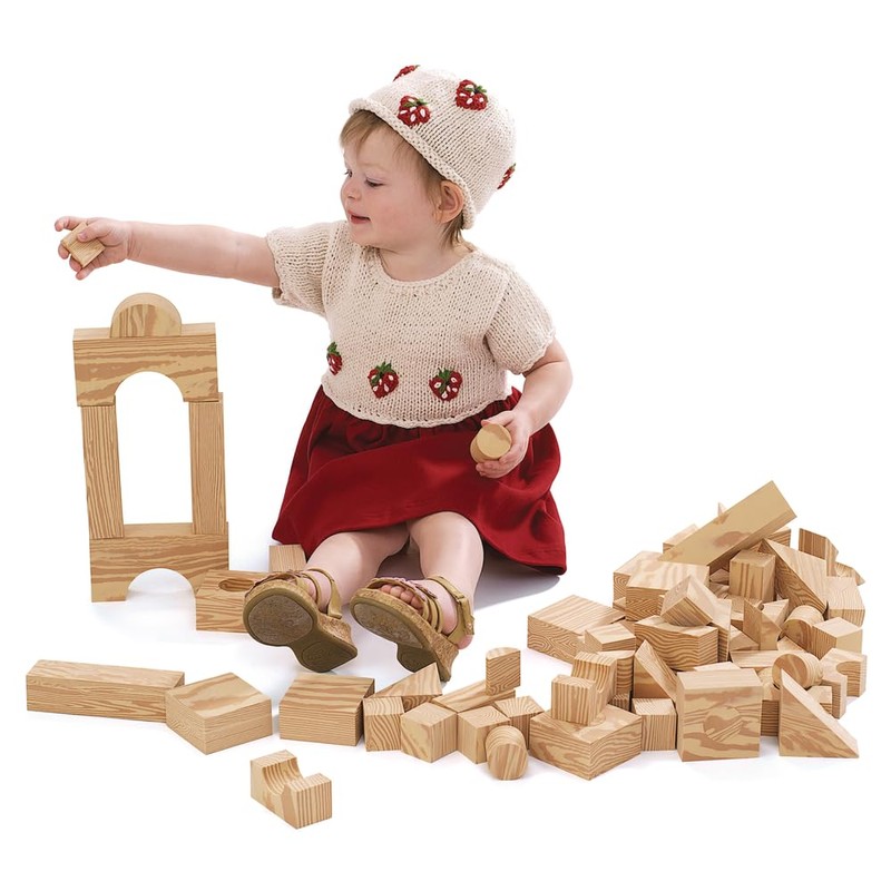 Edushape Wood Like Soft Blocks, 80 Piece Excellerations