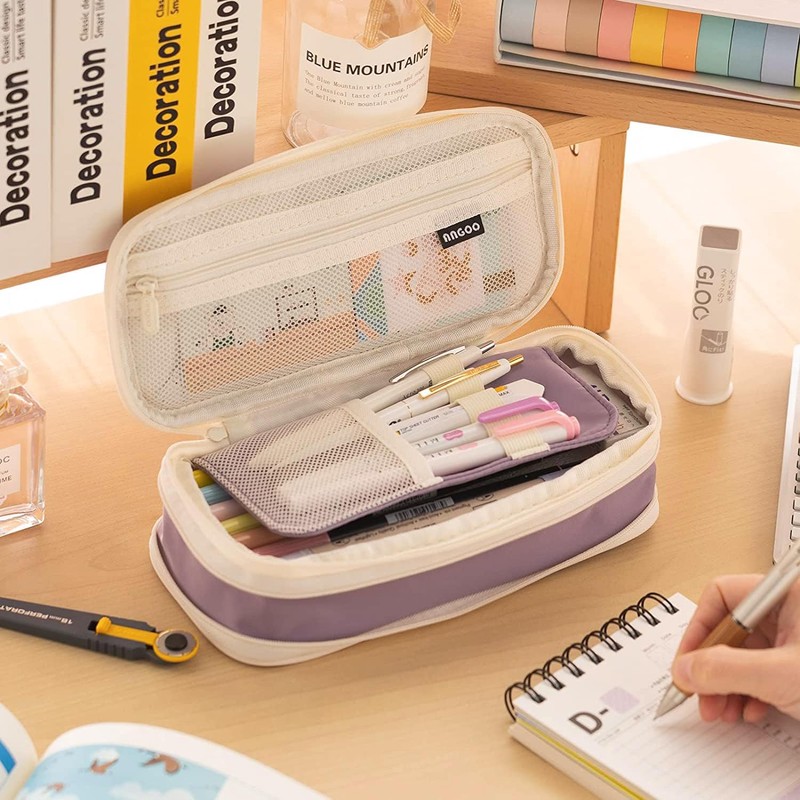 MESVIER Estuche para Lápices de Gran Capacidad, Lapicera Expandible con