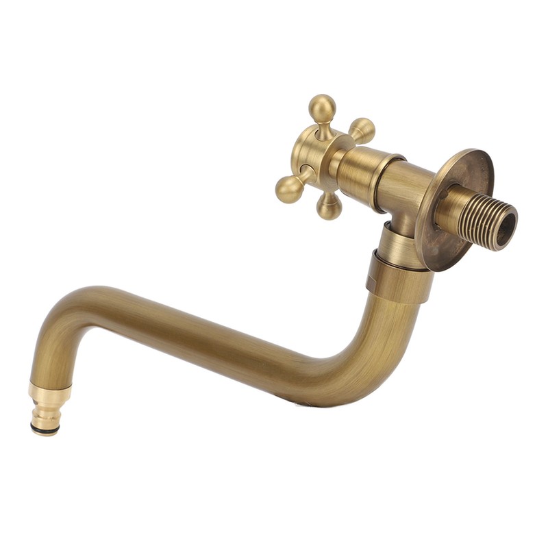 S Spout Antique Wall Mounted Faucet Single Cold Anti Freeze
