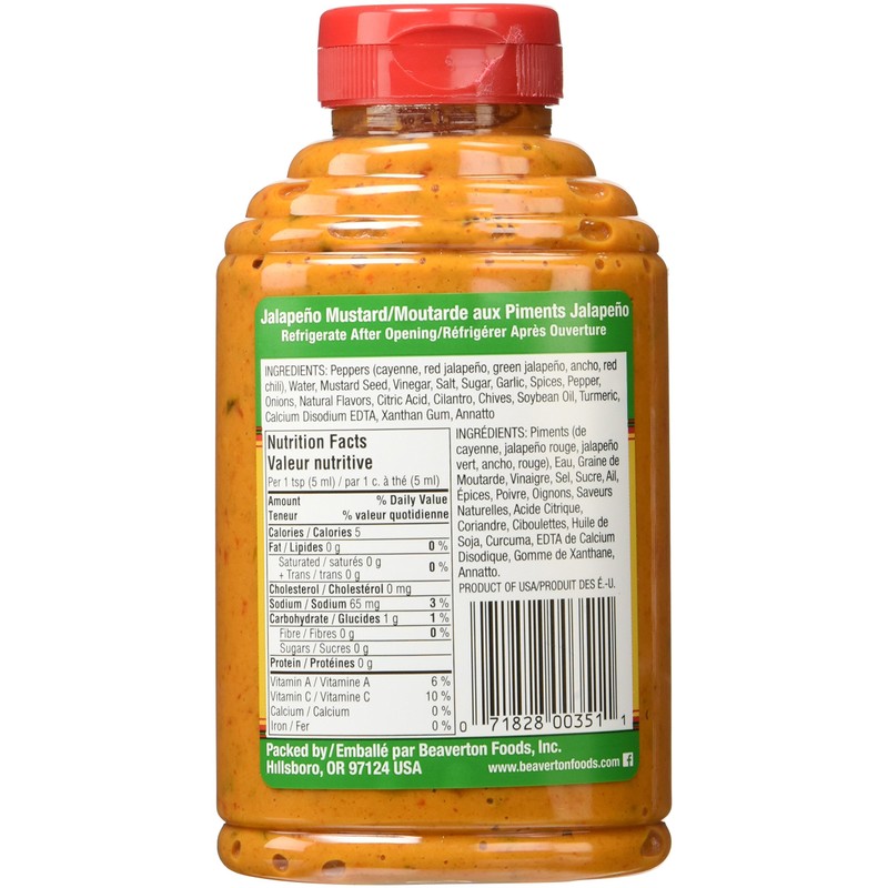 Beaver Jalapeno Mustard, 360ml