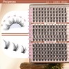 Focipeysa Wispy Lash Clusters Fairy Lashes 12-16mm Eyelashes Clusters Natural