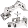 HOZEON 4 Pcs 170 Degree Frameless Cabinet Doors Hinges, Soft
