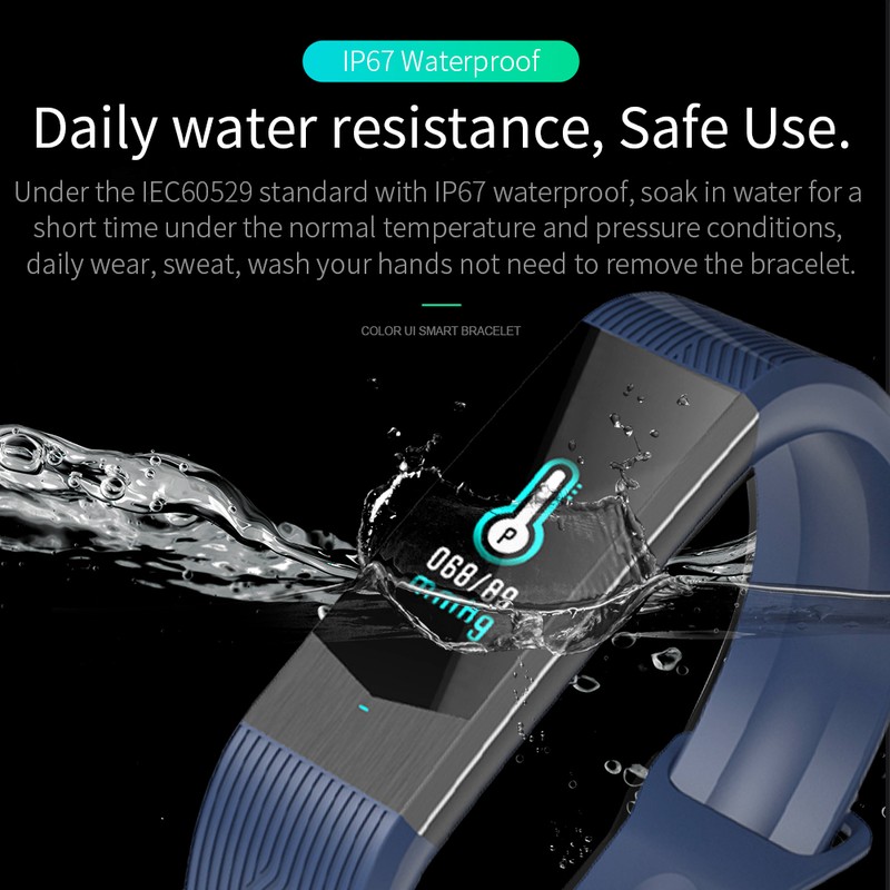 Business Fashion Color Screen Smart Bracelet Pedometer Heart Rate Monitoring
