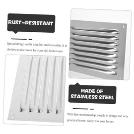 Operitacx Square Stainless Steel Air Return Vent Cover Louvered Grille for and Lightweight Design for Optimal Airflow Easy Installation and Maintenance Thickness Material