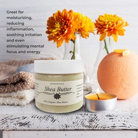 Shea Butter Organic Creamy Pure Raw Unrefined African Shea, Skin Nourishment,Eczema, Stretch Marks For Face Body and Hair Travel Size by Romeriza (2oz, SHEA B WHITE)