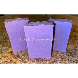 Enchanted Dreams Soapery Elderberry Infused Purple Sea Moss Cold Process Soap TALL BAR @ EDS