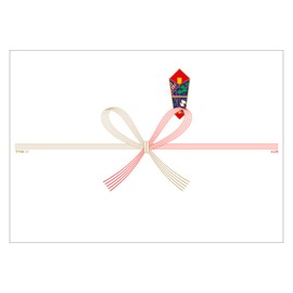 Sasagawa 2-5209 Noshi Paper Taka Seal Celebration Thick Bowknot Five Points Mizuhiki A5 100 Sheets