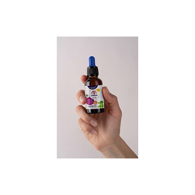VITALKIDS Vitamina D3 VITALMIN, 180 gotas, 6 ml. Suplemento alimenticio