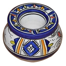 Ceramic Ashtrays Hand Made Moroccan smokeless Ceramic Medium Vivid Colors