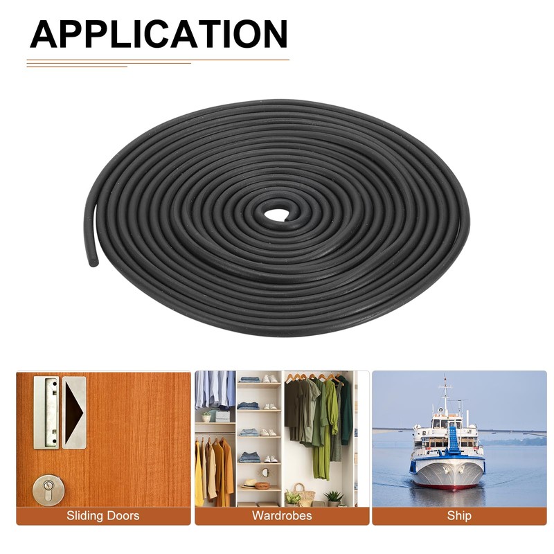 DTGN 2mm x 2meters(DxL) Nitrile Rubber Round Seal Strip -