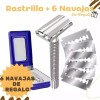 Universo en Linea Rastrillo Mariposa Clásico Acero Inoxidable Con Navaja