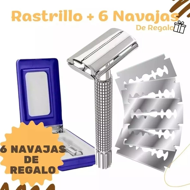 Universo en Linea Rastrillo Mariposa Clásico Acero Inoxidable Con Navaja