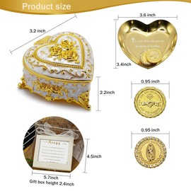 FANYX Arras De Boda Catolica Set, Arras Para Boda Catolica, Wedding Arras Coins, Regalos De Boda, Wedding Accessories for Ceremony.