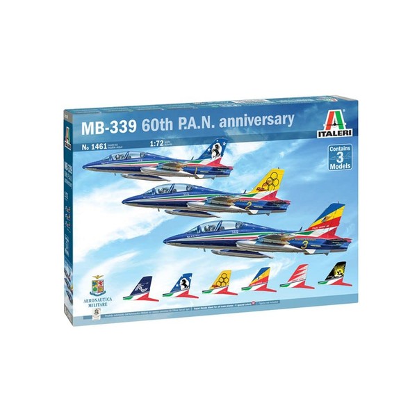 Italeri Aermacchi 1461 1:72 Set of 3 Aermacchi MB-339 PAN