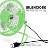 Ventilador De Escritorio Usb Portátil 4 Aspas Mini Metalico color
