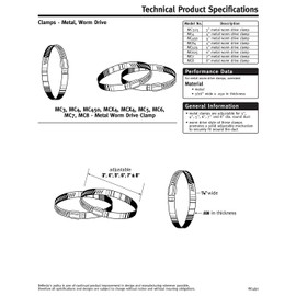 Deflecto Metal Worm Drive Clamp, 6 1/2" (MC625)