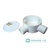 HanaMoon White 20mm PVC 2 Way Conduit Box with Lid