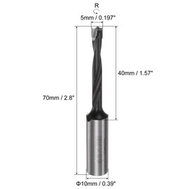 sourcing map Brad Point Drill Bits for Wood 5mm x 70mm Forward Turning Carbide for Woodworking Carpentry Drilling Tool