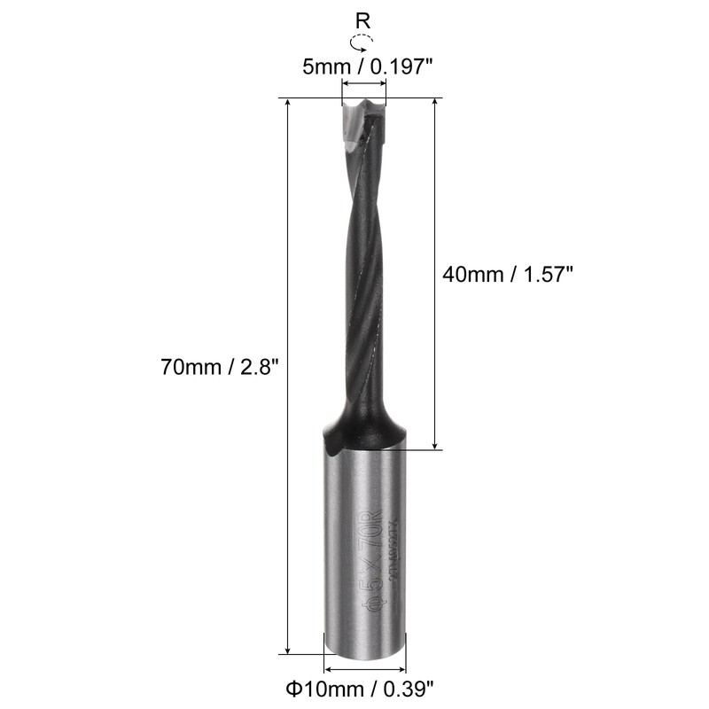 sourcing map Brad Point Drill Bits for Wood 5mm x
