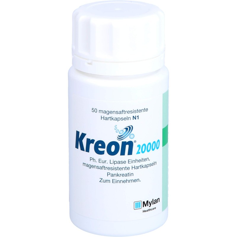 Kreon 20,000 Ph.Eur. Lipase Units Hard Capsules for Exocrine Pancreatic