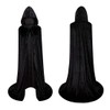 LHJ Cloak with Hood Costume Hooded Cape Crushed Velvet for