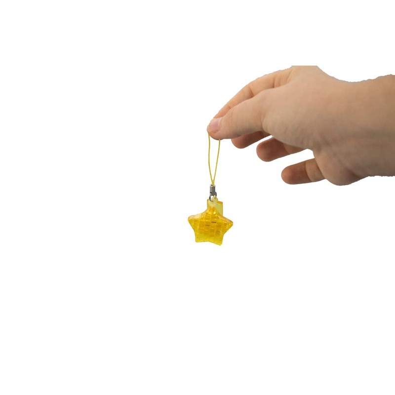 HCM Kinzel 59196 Crystal, 3D Puzzle. Mini Star, Yellow