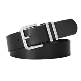 SUOSDEY Women Leather Belt for Jeans Dresses Fashion Plus Size Ladies Belts Shiny Gold Buckle Waist Belt