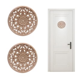 Wooden Ornament Wooden Ornaments for Furniture Vintage Decorative Carved Wood Sculpture Applique Onlay Long Carved Wood Carving Applique Wood Carving Applique Wood Carved Unpainted for Furniture (O)