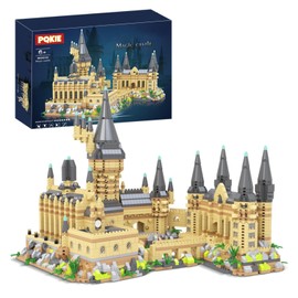 PQKIE Magic Castle Micro Mini Building Set, 2929 Pcs Magic House Model Building Toys, STEM Creative Magic World Office and Home Decor Bricks Kits, Christmas Birthday Gift for Adults Teens Kids 14+