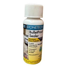 Bulletproof Sealer Applicator, Grout Sealer for Shower Tile, Natural Stone Stain Protection, Water-Based Penetrating Stone Countertop & Tile Sealer, Protects Granite, Marble, Travertine & Grout, 2 oz