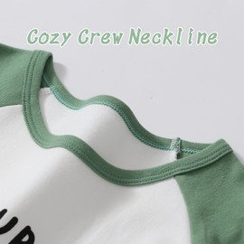 YANWANG Boys Pajamas Set 100% Cotton Long Sleeve Dinosaur Sleepwear Toddler Boys Nightwear Outfits（1-Green Dinosaur，8 T/ 130cm