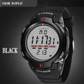 Unbranded Waterproof Men's Military Tactical LED Digital Sports Watch Backlight Wristwatch - Black
