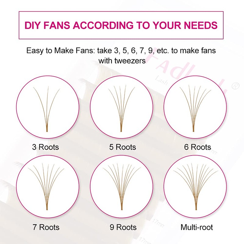 Volume Lash Extensions 0.07 D Curl Easy Fan Volume Lashes