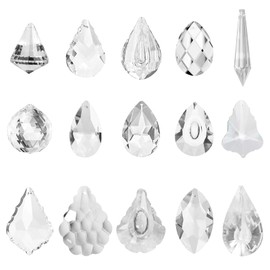 SPHERETRON Pack of 15 Sun Catchers Crystal Window Crystal Prism Crystal Ball Glass Crystals for Hanging Crystal Sun Catcher for Garden, Feng Shui, Home Decoration