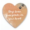 Dogs Leave Pawprints Heart-shaped Novelty Coaster - Unique Gift for