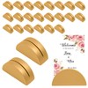 LOGJAM 24 Pcs Gold Wooden Table Number Holders, Elegant Table