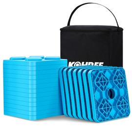 Kohree Heavy Duty RV Leveling Blocks, 20 Pack Camper Leveling Blocks with Storage Bag, Interlocking Sturdy RV Blocks for Single and Dual Wheels, Stabilizer, Jack, Travel Trailer Accessories