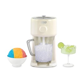 Dash Deluxe Shaved Ice & Slushy Maker with Serving Pitcher, 1L, Multi-Purpose Ice Shaver Machine for Homemade Shaved Ice, Snow Cones, Slushies, Cocktails & More - Cream