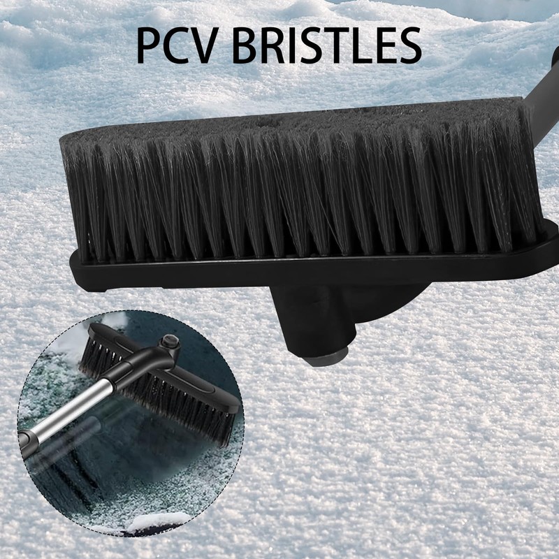DTXYBC 3-in-1 Car Ice Scraper, Extendable Snow Removal Brush, Removable