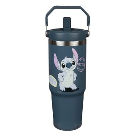 Undercover – Stitch bicchiere termico con manico – capacità di 900 ml – bicchiere in acciaio inox con manico – borraccia ermetica