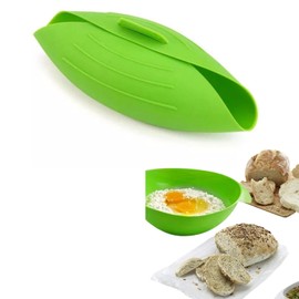 tazón de silicona para pan, molde para hornear pan, molde flexible y suave para pan de masa madre casera, herramienta de hornear para hornear, fácil de mezclar, a prueba y hornear (verde)
