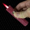 Red Windproof Torch Lighter,Jet Torch Adjustable Lighters,Jet Flame Butane Refillable