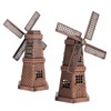 Red Bronze Dutch Windmill, Retro Style Windmill Decor Statue Mini