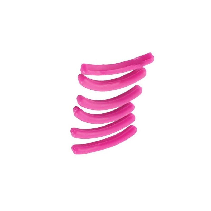 Women Fuchsia Flexible Rubber Refill Eyelash Curler Pad 6 Pcs
